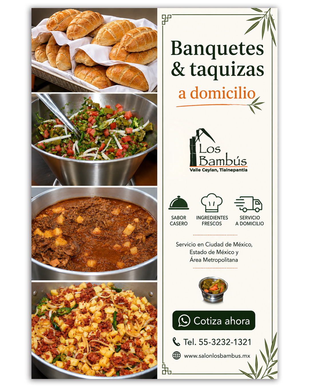 Banquetes y taquizas a domicilio en CDMX y Estado de México I Los Bambús 